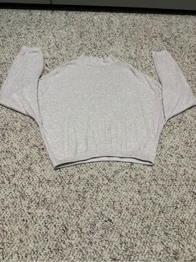 Garage Light Beige Ribbed Turtleneck Sweater